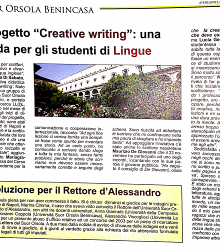 Creative Writing su Ateneapoli